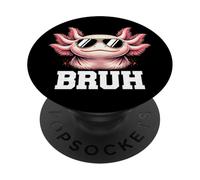 Bruh Axolotl Meme Funny Axolotl With Maximum Side-Eye Energy PopSockets Adhesive PopGrip