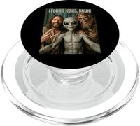 Bruh Bigfoot Alien Jesus Rock On Hand Sign UFO Selfie PopSockets PopGrip for MagSafe