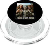 Bruh Bigfoot Alien Jesus Rock On Hand Sign UFO Selfie PopSockets PopGrip for MagSafe