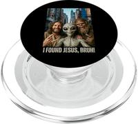 Bruh Bigfoot Alien Jesus Rock On Hand Sign UFO Selfie PopSockets PopGrip for MagSafe