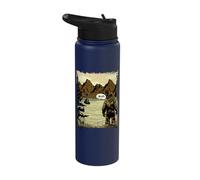 Bruh Bigfoot and Nessie Loch Ness Monster Sasquatch Cryptid Stainless Steel Insulated Water Bottle
