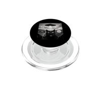 Bruh Black Cat Selfie UFO Alien Spaceship Paranormal Meme PopSockets PopGrip for MagSafe