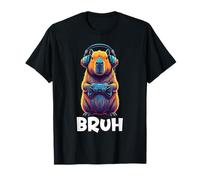Bruh Capybara Funny Video Games Capybara Gaming Boy Men Teen T-Shirt