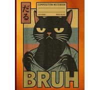 Bruh Cat Composition Notebook: Funny Japanese Anime Meme Journal for Teens, Gamers & Students Who Love Cool Retro Aesthetic Designs