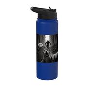 Bruh Cat Selfie Bigfoot Sasquatch Scared Cat Meme Graphic Stainless Steel Insulated Water Bottle