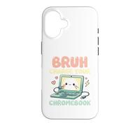 Bruh Charge Your Chromebook Funny Laptop Tech Kids Case for iPhone 16