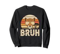 Bruh Cheetah Tshirt Meme Graphic Tee Men Boys Animal Kids Sweatshirt