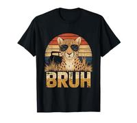 Bruh Cheetah Tshirt Meme Graphic Tee Men Boys Animal Kids T-Shirt