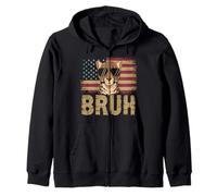 Bruh Cheetah Tshirt Meme Graphic Tee Men Boys Animal Kids Zip Hoodie