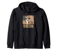 Bruh Cheetah Tshirt Meme Graphic Tee Men Boys Animal Kids Zip Hoodie