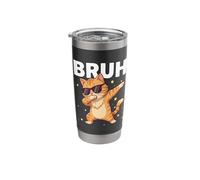 Bruh Dabbing Cat Sunglasses Funny Cat Dabbing Cute Animal Stainless Steel Insulated Tumbler