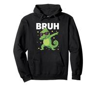 Bruh Dabbing Chameleon Sunglasses Funny Dabbing Cute Animal Pullover Hoodie