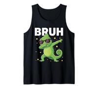 Bruh Dabbing Chameleon Sunglasses Funny Dabbing Cute Animal Tank Top