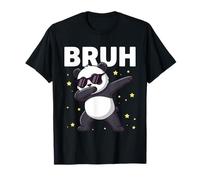 Bruh Dabbing Panda Sunglasses Funny Panda Dabbing Cute Kids T-Shirt