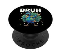 Bruh Dabbing Peacock Sunglasses Funny Dabbing Cute Animal PopSockets Adhesive PopGrip