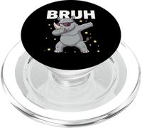 Bruh Dabbing Rhino Sunglasses Funny Dabbing Cute Animal PopSockets PopGrip for MagSafe