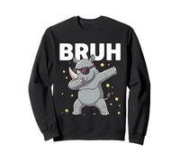 Bruh Dabbing Rhino Sunglasses Funny Dabbing Cute Animal Sweatshirt