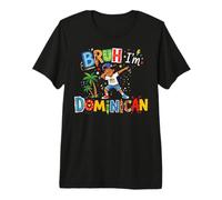 Bruh Dominican Kid Dabbing Caribbean Pride Premium T-Shirt