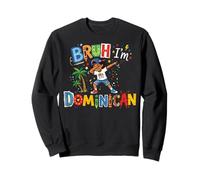 Bruh Dominican Kid Dabbing Caribbean Pride Sweatshirt