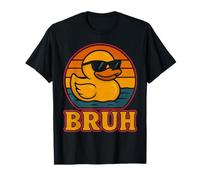 Bruh Duck Rubber Duck Vintage Rubber Duckie Party Boys Retro T-Shirt