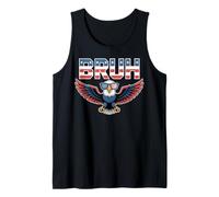 Bruh Eagle American Flag Patriotic Humor Graphic Tank Top