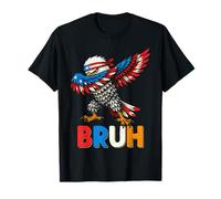BRUH Eagle Dabbing Merica USA Flag 4th Of July Men Women Kid T-Shirt