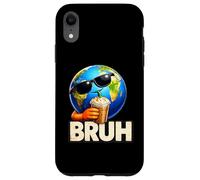 Bruh Earth Sunglasses Iced Coffee Meme Case for iPhone XR