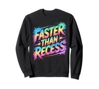 Bruh FASTER THAN RECESS P.E Teacher Cheer On Sports Fun Sweatshirt