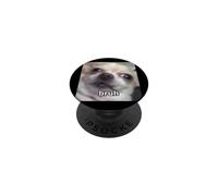 "Bruh" Funny Chihuahua Face Blurry Dog Meme PopSockets Adhesive PopGrip
