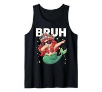 Bruh Funny Dabbing Mermaid Kids Boys Fantasy Lover Tank Top