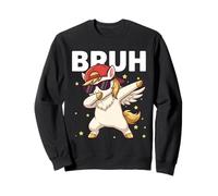 BRUH Funny Dabbing Pegasus Cute Kids Boys Fantasy Lover Sweatshirt