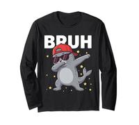 Bruh Funny Dabbing Seal Kids Boys Ocean Animal Lover Long Sleeve T-Shirt