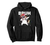 BRUH Funny Dabbing Unicorn Kids Boys Fantasy Lover Pullover Hoodie