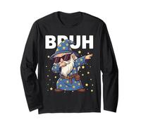 Bruh Funny Dabbing Wizard Kids Boys Magic Lover Long Sleeve T-Shirt