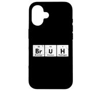 Bruh Funny Periodic Table Elements Chemistry Sarcastic Retro Case for iPhone 16