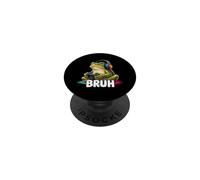 Bruh Gamer Frog Headset Video Game Humor Video Games Gaming PopSockets Adhesive PopGrip