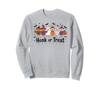 Bruh Ghost Halloween Cute Ghost Trick Or Treat Candy Goose Sweatshirt