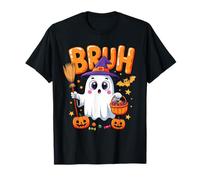 Bruh Ghost Pumpkin Halloween Funny Trick or Treat Bruh Boys T-Shirt