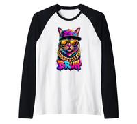 Bruh Hip Hop Cat Graffiti Cool Urban Streetwear B-Boy Raglan Baseball Tee