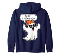 Bruh I Mean Boo Ghost Paranormal Investigator Love Halloween Zip Hoodie