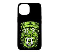 Bruh I Survived 6 7 Now I Am 8 Soccer Player 8th Birthday Case for iPhone 15
