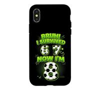 Bruh I Survived 6 7 Now I Am 8 Soccer Player 8th Birthday Case for iPhone X/XS