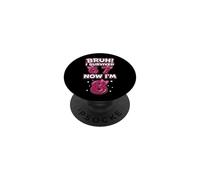 Bruh I Survived 6 7 Now I'm 8 Pink Coquette Bow 8th Birthday PopSockets Adhesive PopGrip