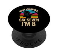 Bruh I Survived 67 Meme 8th Birthday Dabbing Six Seven Bruh PopSockets Adhesive PopGrip