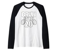 Bruh Im 20 Year Old Goodbye Teens 20th Birthday Boy Bday Raglan Baseball Tee