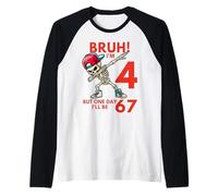 Bruh I'm 4 Four Year Old Birthday one-Day I'll be 67 Dab Raglan Baseball Tee