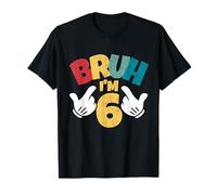 Bruh Im 6 6th Birthday Boy Retro Six Year Old Kids T-Shirt
