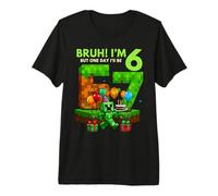 Bruh I'm 6 But One-Day I'll Be 67 Retro 6th Birthday Kids Premium T-Shirt