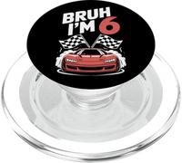 Bruh I'm 6 Speedster Birthday Racing Kids Party PopSockets PopGrip for MagSafe