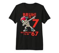 Bruh I'm 7 But One-Day I'll Be 67 Retro 7th Birthday Kids Premium T-Shirt